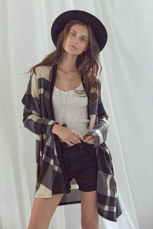 Plaid Cardigan