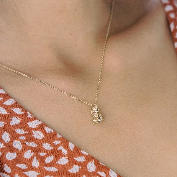 Lucky Cat Charm Necklace