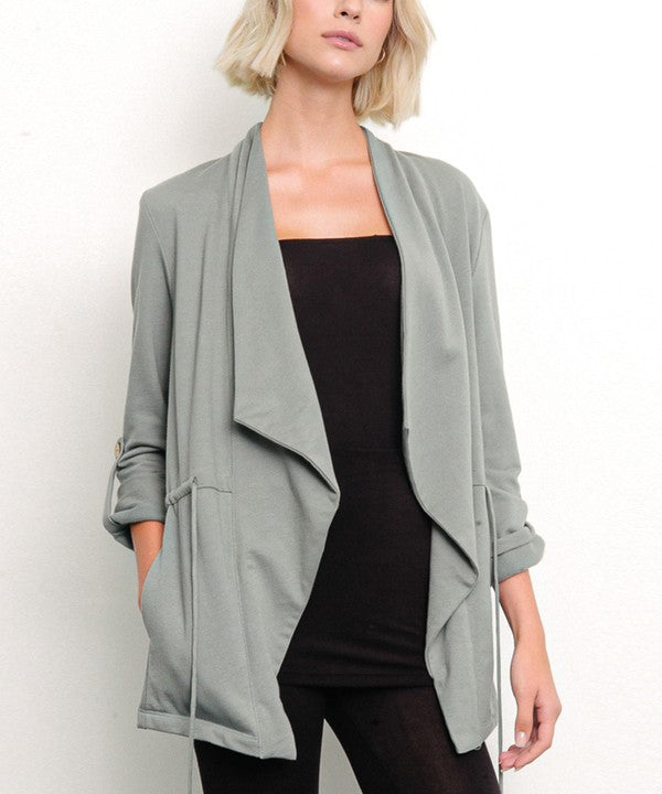 Hemp Open Front Jacket