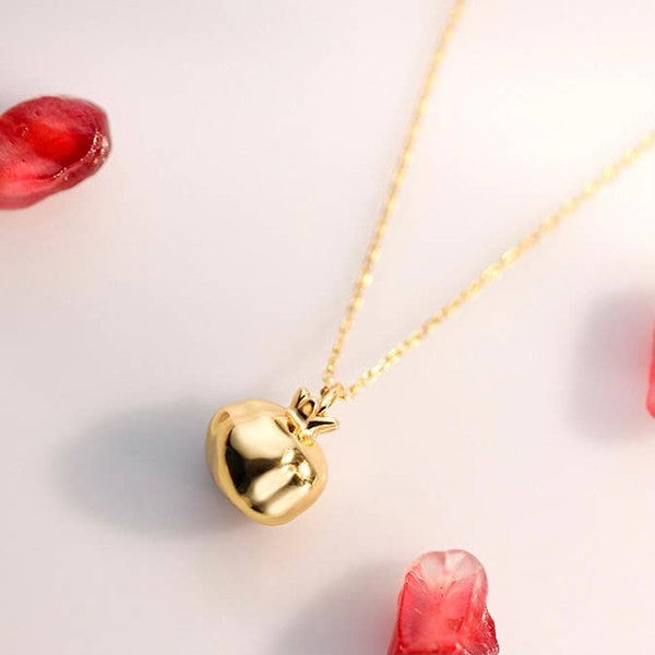 14K Gold Pomegranate Necklace