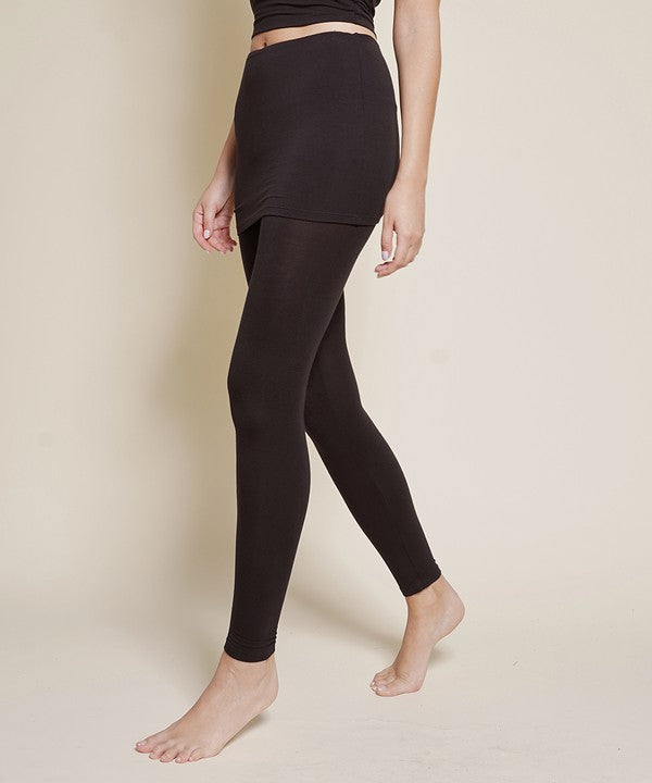 Bamboo One Piece Skirted Legging