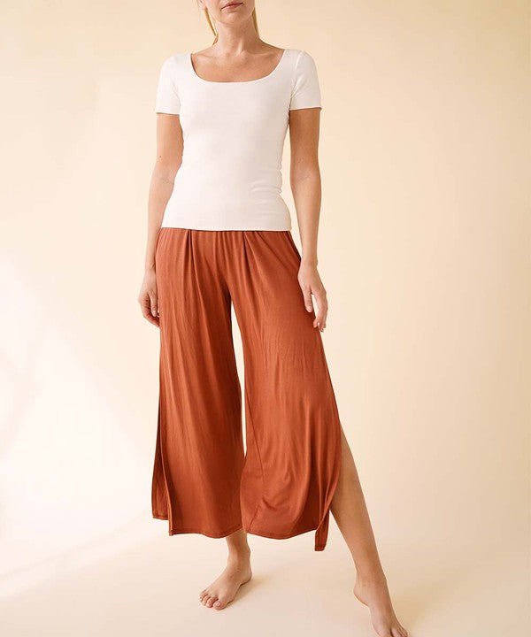 Bamboo Double Layered Cap Sleeve Top