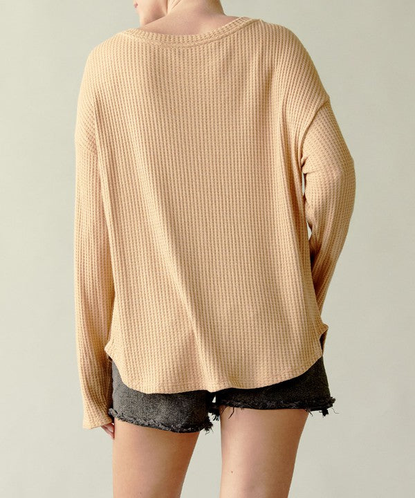 Bamboo Waffle Long Sleeve Tee