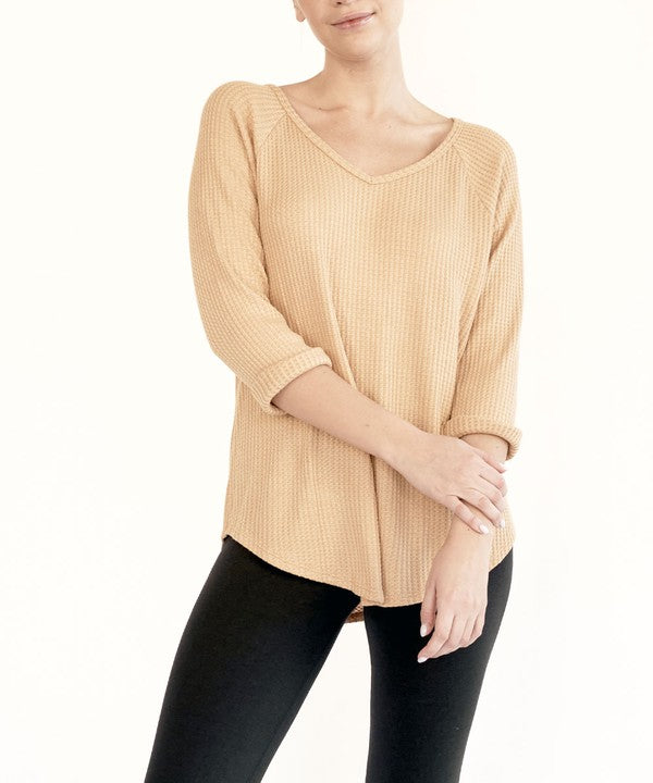 Bamboo Waffle Loose Top