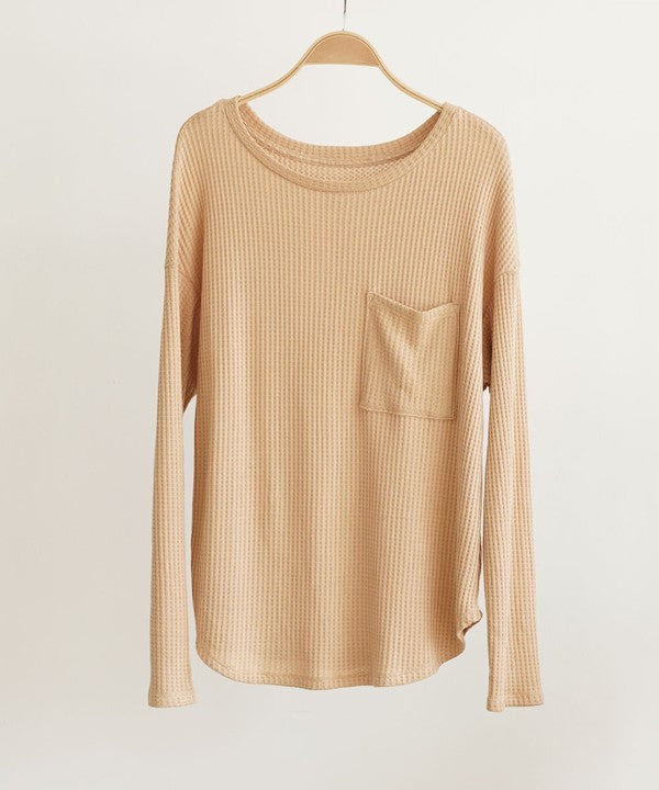 Bamboo Waffle Long Sleeve Tee