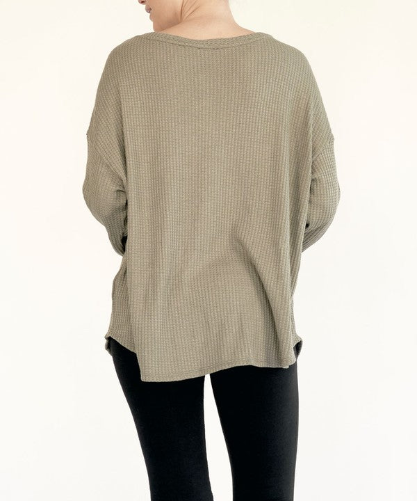 Bamboo Waffle Long Sleeve Tee