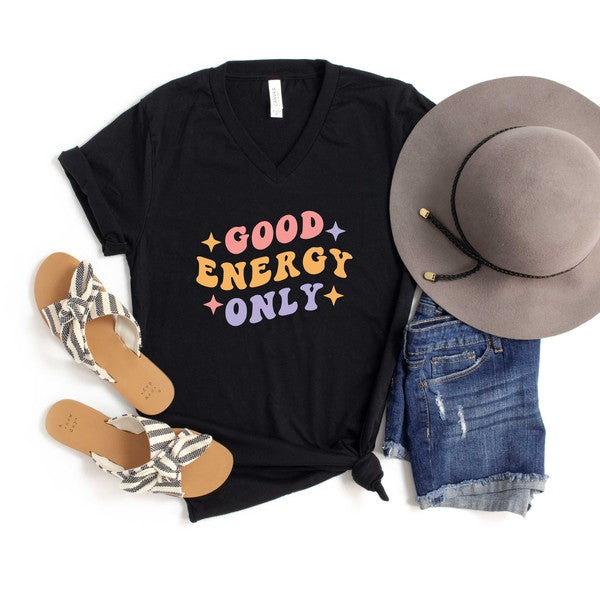 Good Energy Only Stars Graphic V-Neck Tee