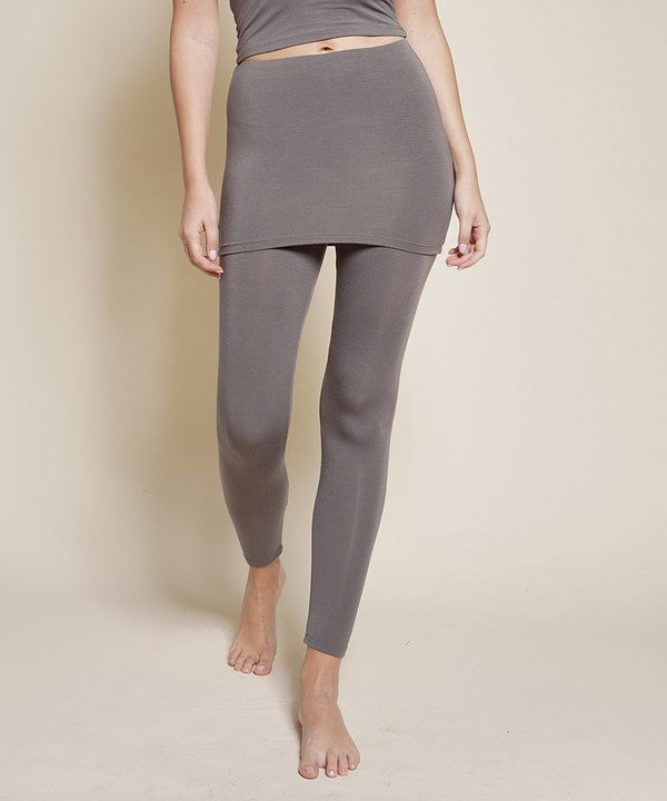 Bamboo One Piece Skirted Legging