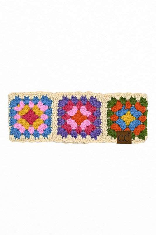 Handmade Colorful Crochet Pattern Head Wrap