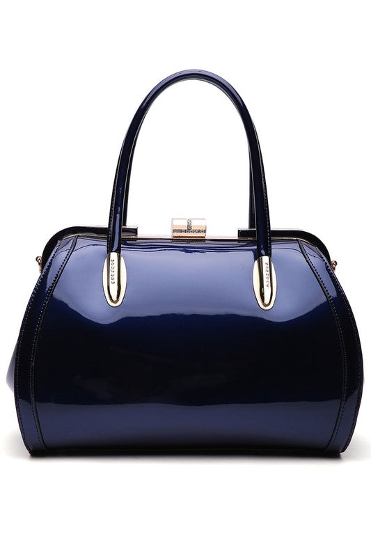 Marlene Patent Satchel Handbag