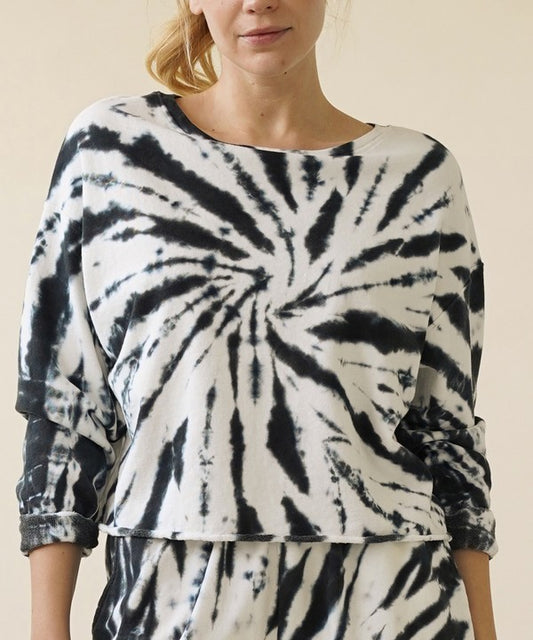 Recycled Cotton French Terry Tie dye Sweatshirt