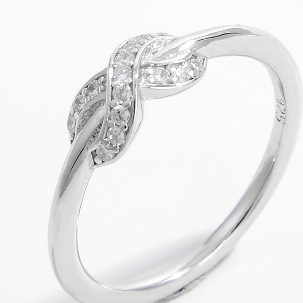 925 Sterling Silver Zircon Geometric Ring