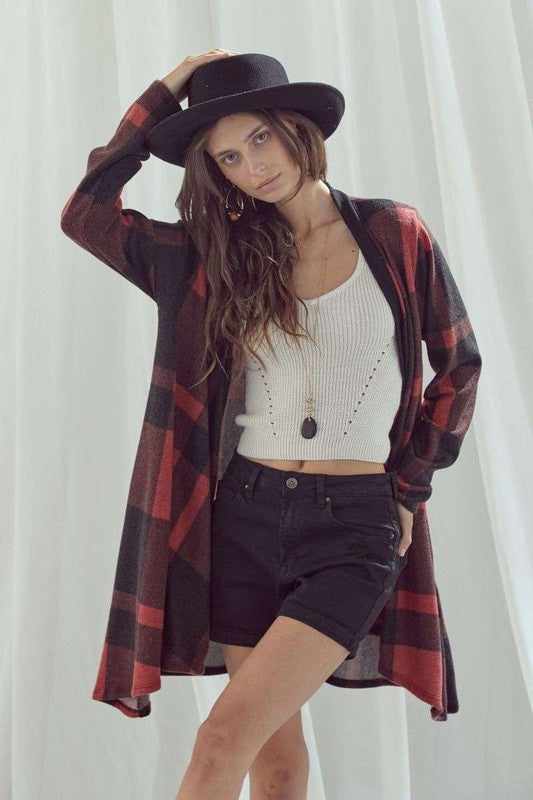 Plaid Cardigan