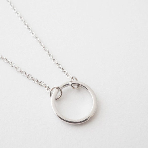 Single Open Circle Necklace