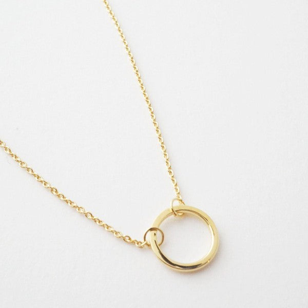 Single Open Circle Necklace