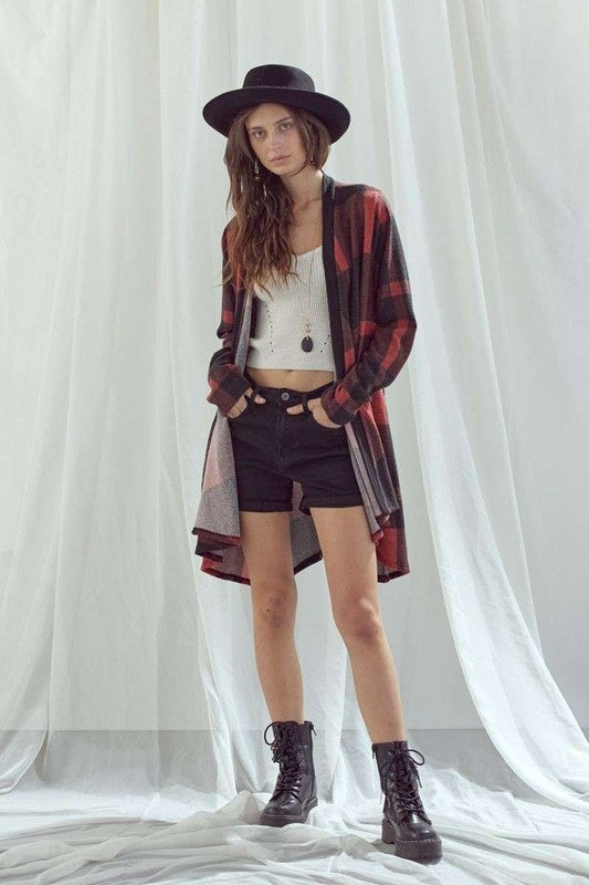 Plaid Cardigan