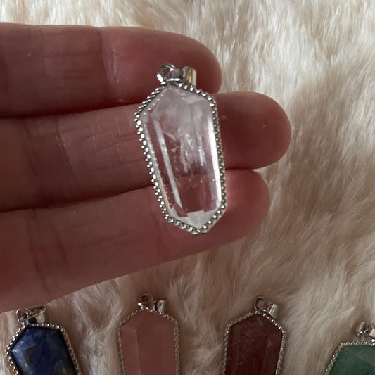 Double Terminated Crystal Point Pendant