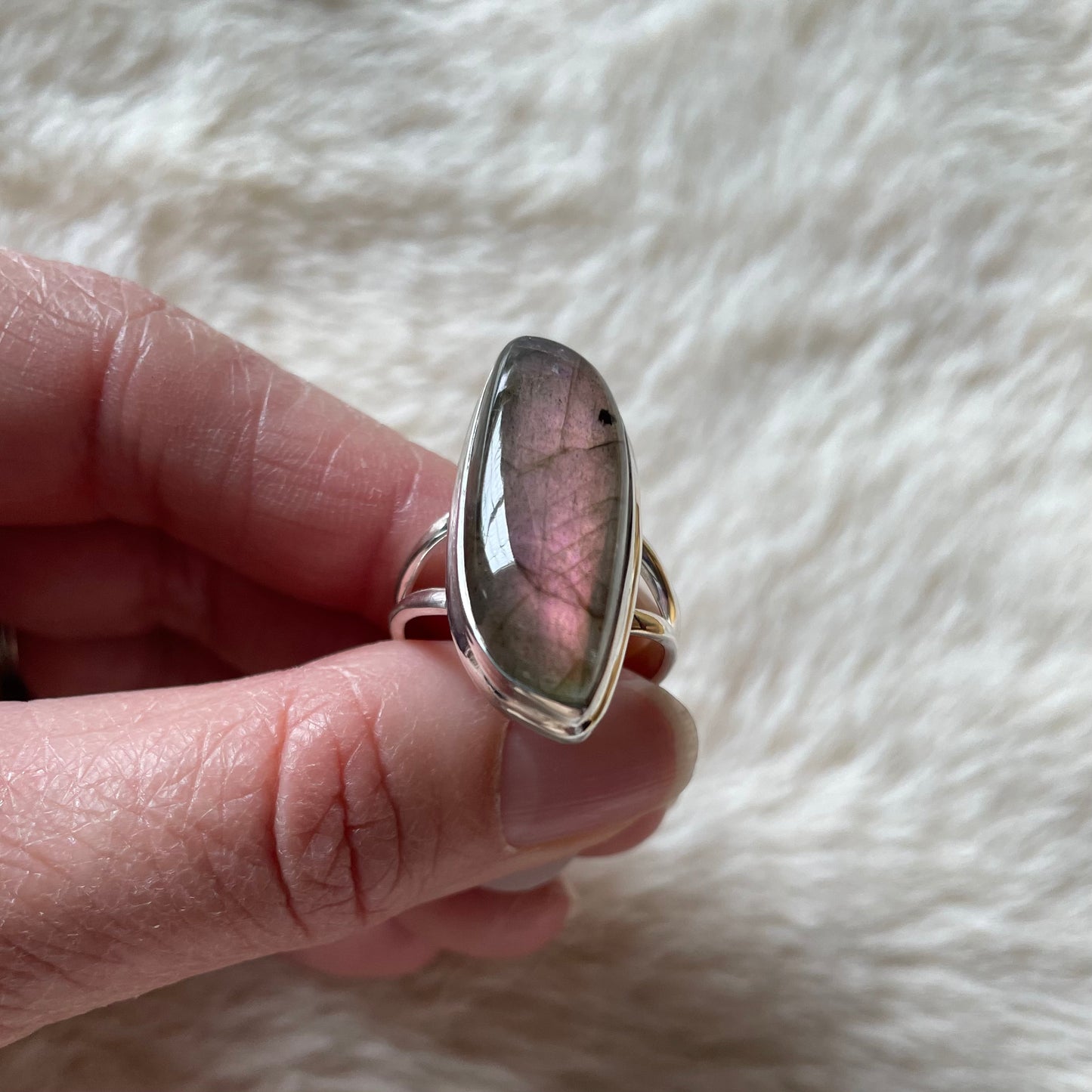 Purple Labradorite Ring