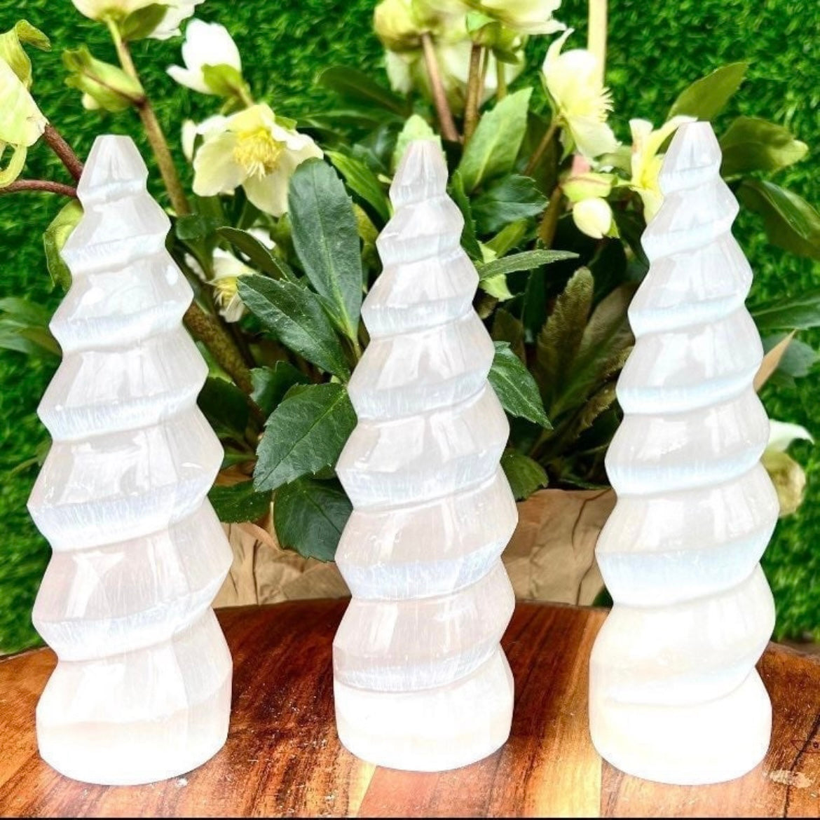 Selenite Unicorn Horn