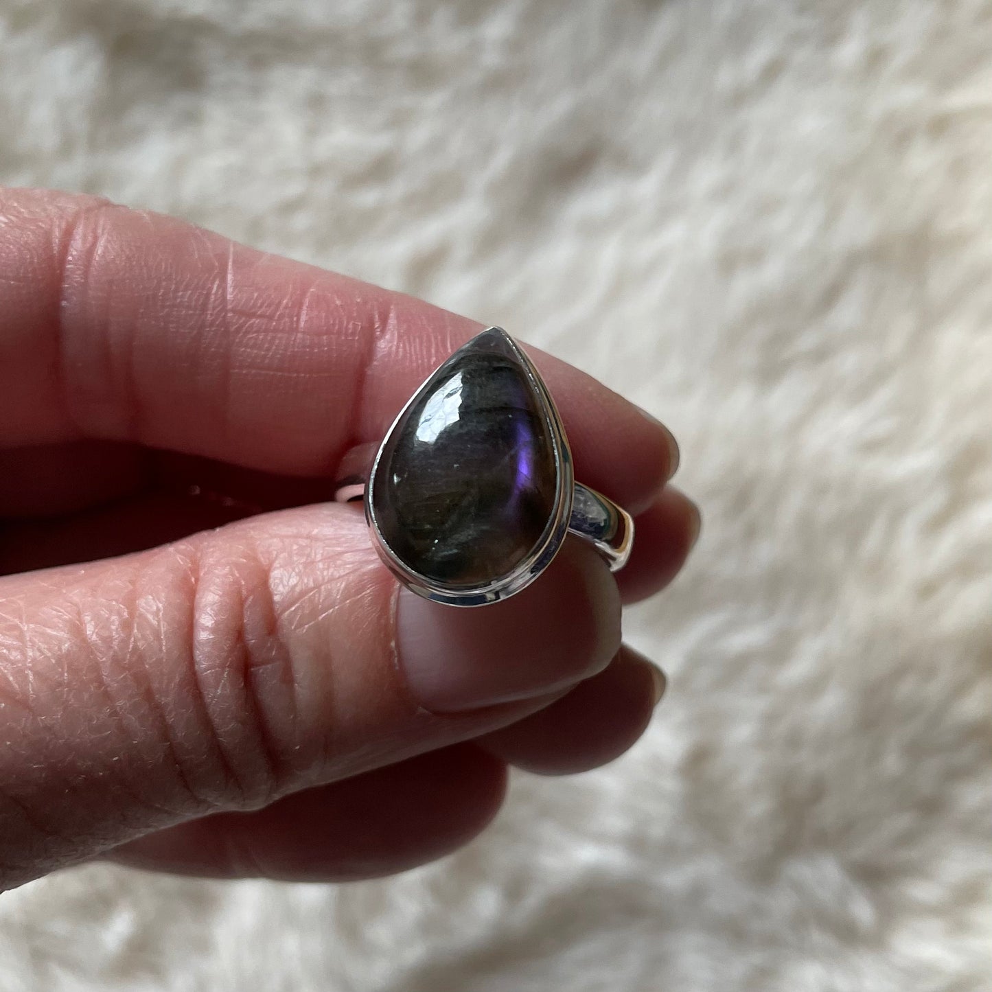 Purple Labradorite Ring