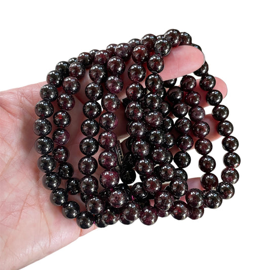 Natural Garnet Stretch Bracelet