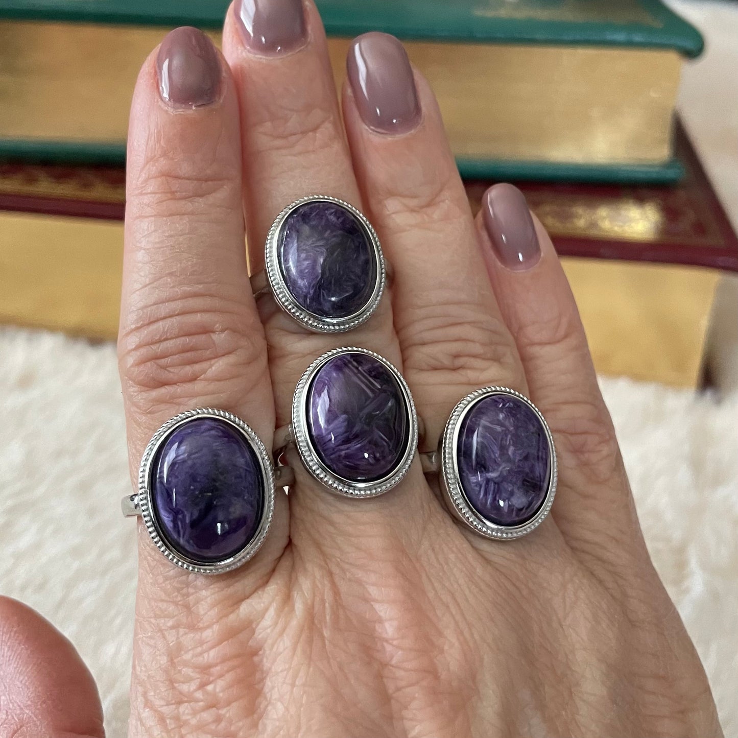 Charoite Oval Ring