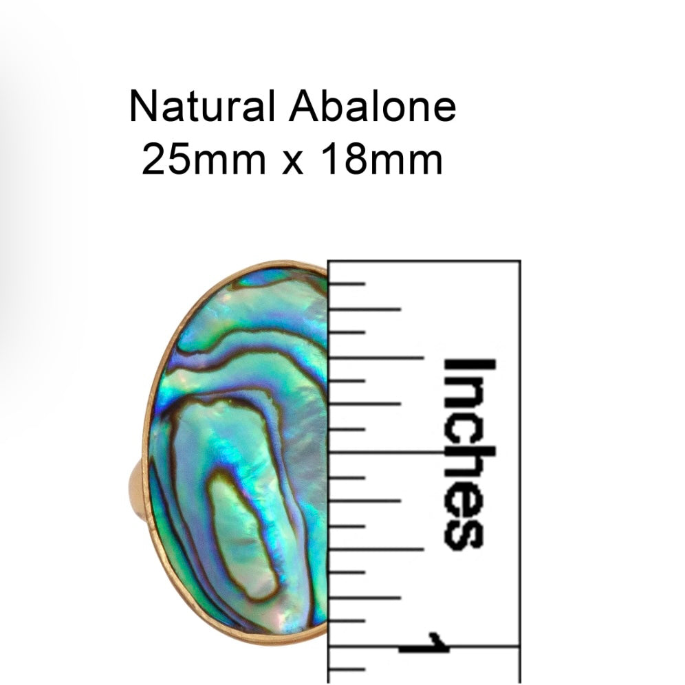 Natural Abalone Adjustable Ring