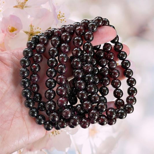 Natural Garnet Stretch Bracelet