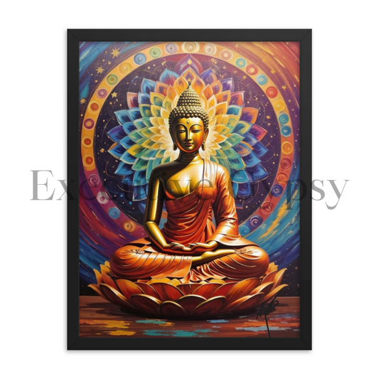 Mandala Buddha Framed Artwork