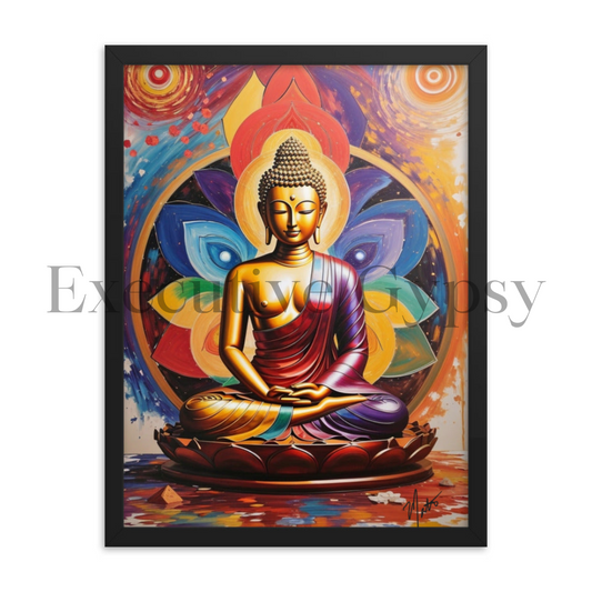 Rainbow Buddha Framed Artwork