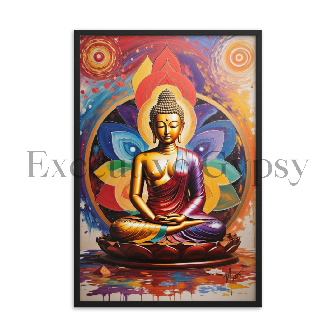 Rainbow Buddha Framed Artwork