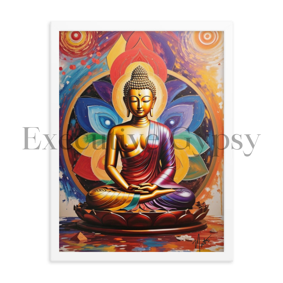 Rainbow Buddha Framed Artwork