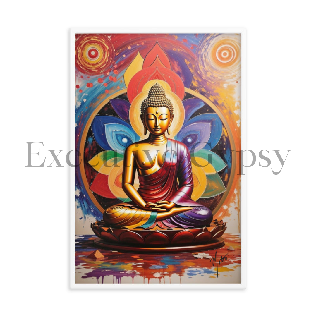 Rainbow Buddha Framed Artwork