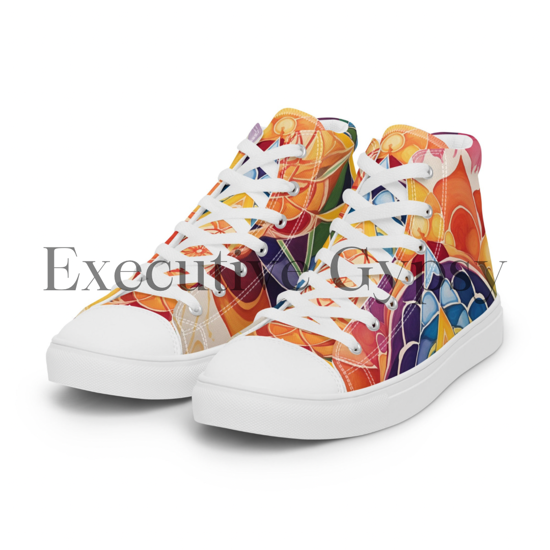 Women’s high top canvas shoes