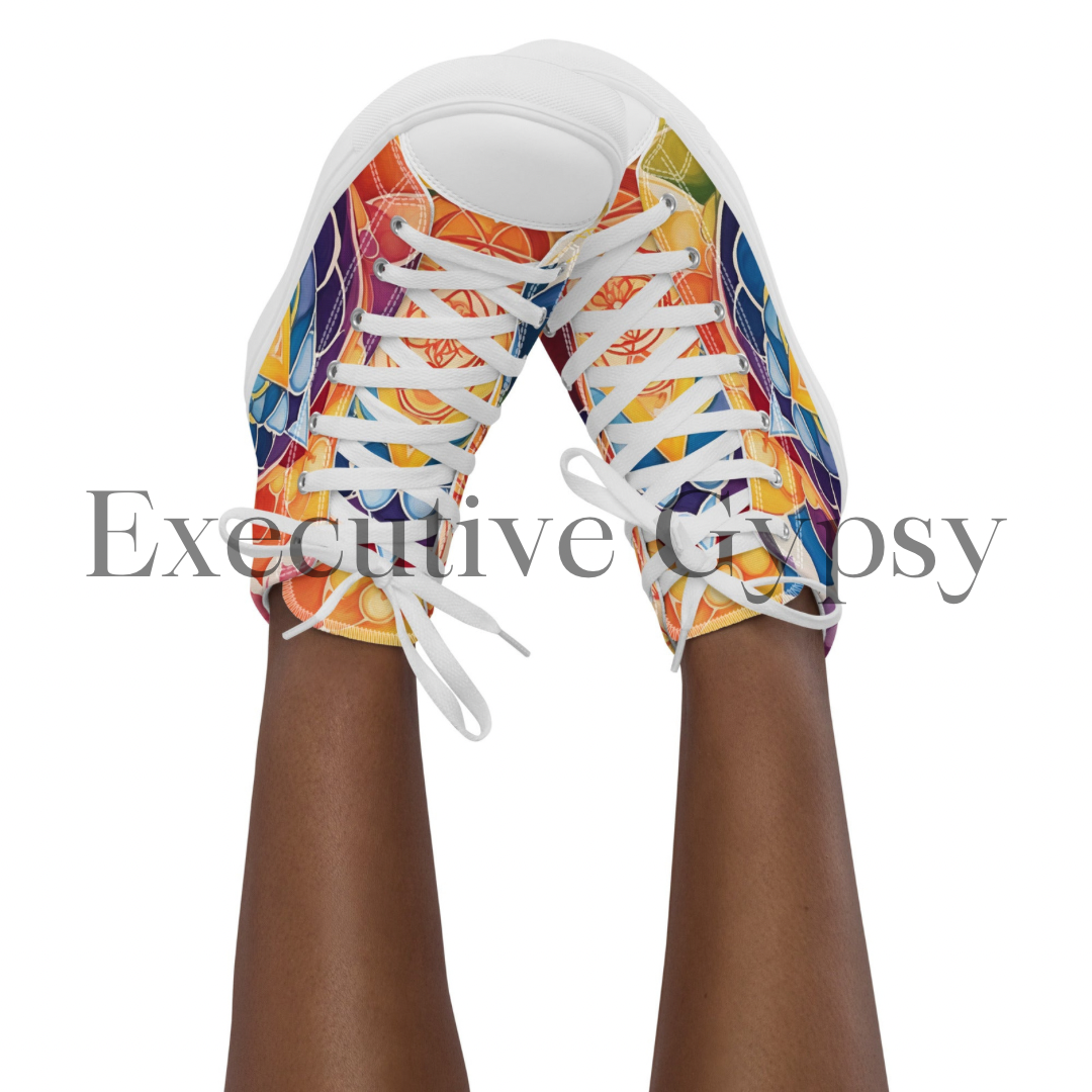 Women’s high top canvas shoes