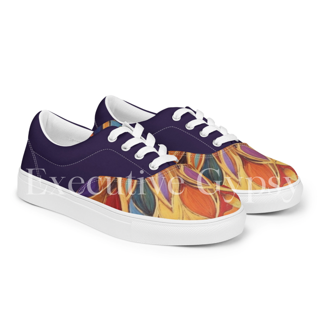 Women’s lace-up canvas shoes