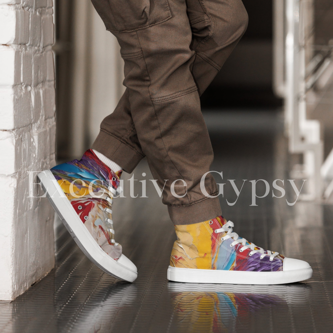 Men’s high top canvas shoes