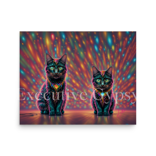 Disco Kitties Print