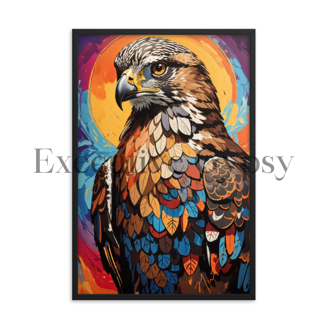 Hawk Totem Framed Print