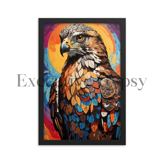 Hawk Totem Framed Print