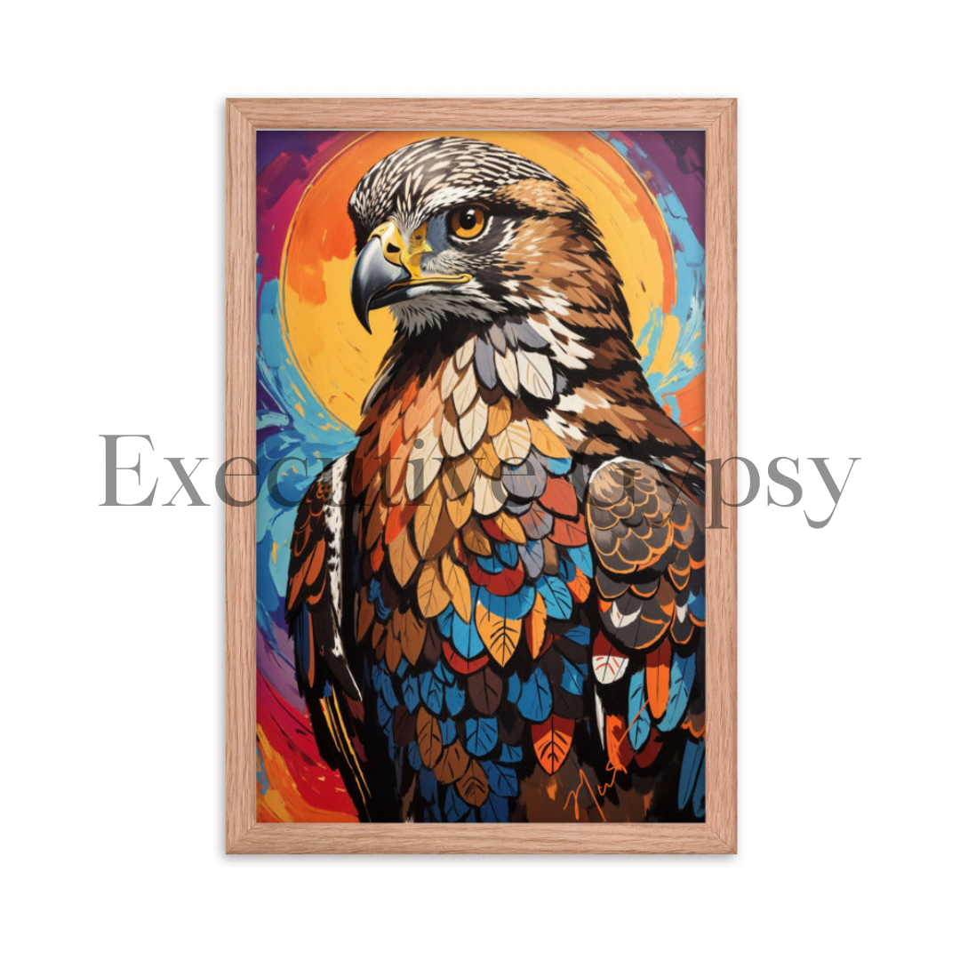 Hawk Totem Framed Print