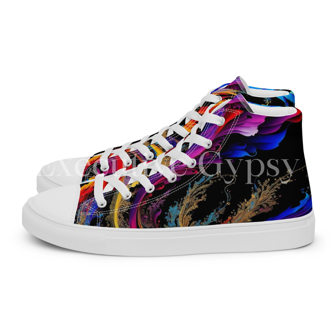 Joy Swirl Men’s high top canvas shoes