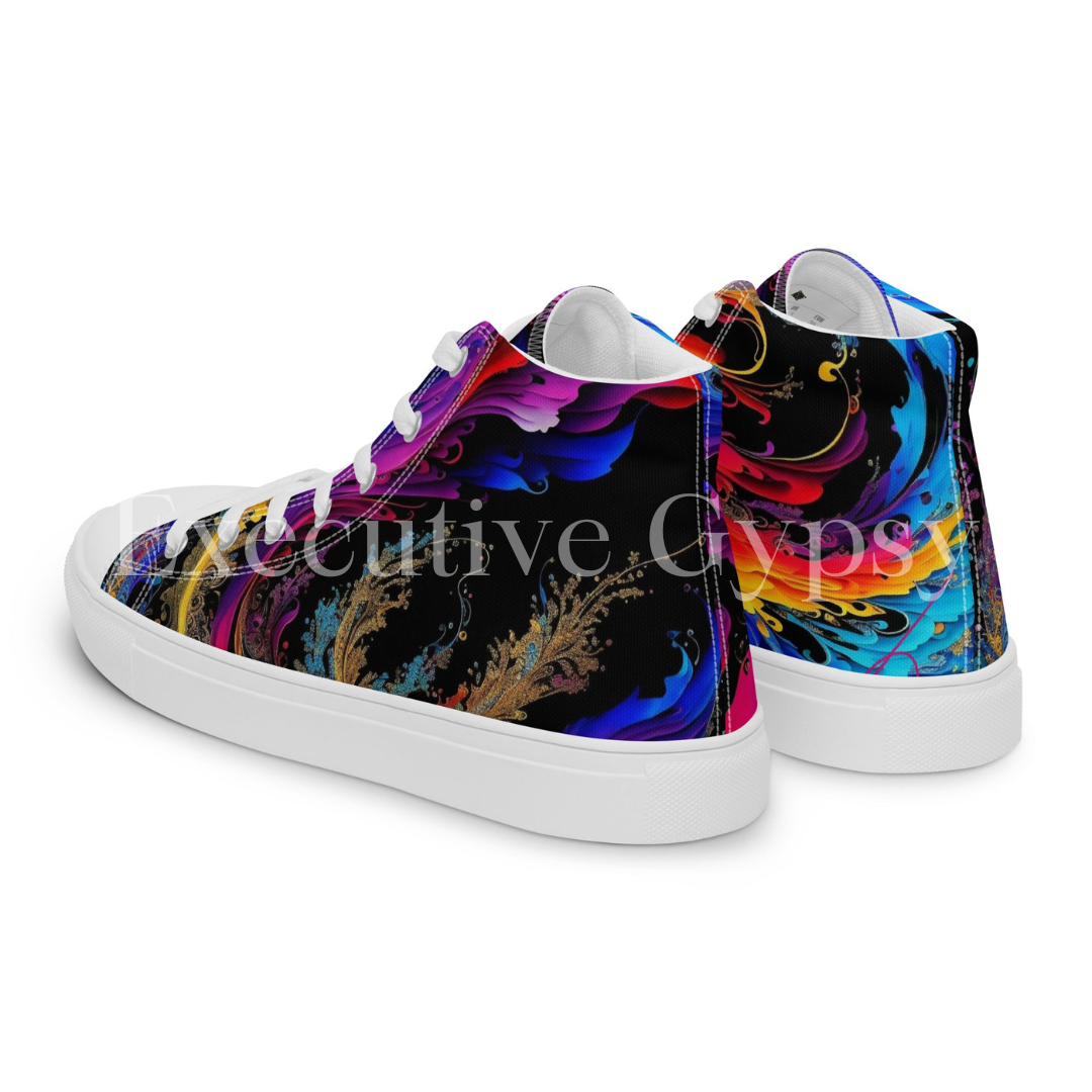 Joy Swirl Men’s high top canvas shoes