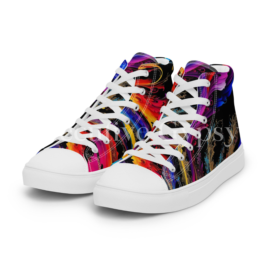 Joy Swirl Men’s high top canvas shoes