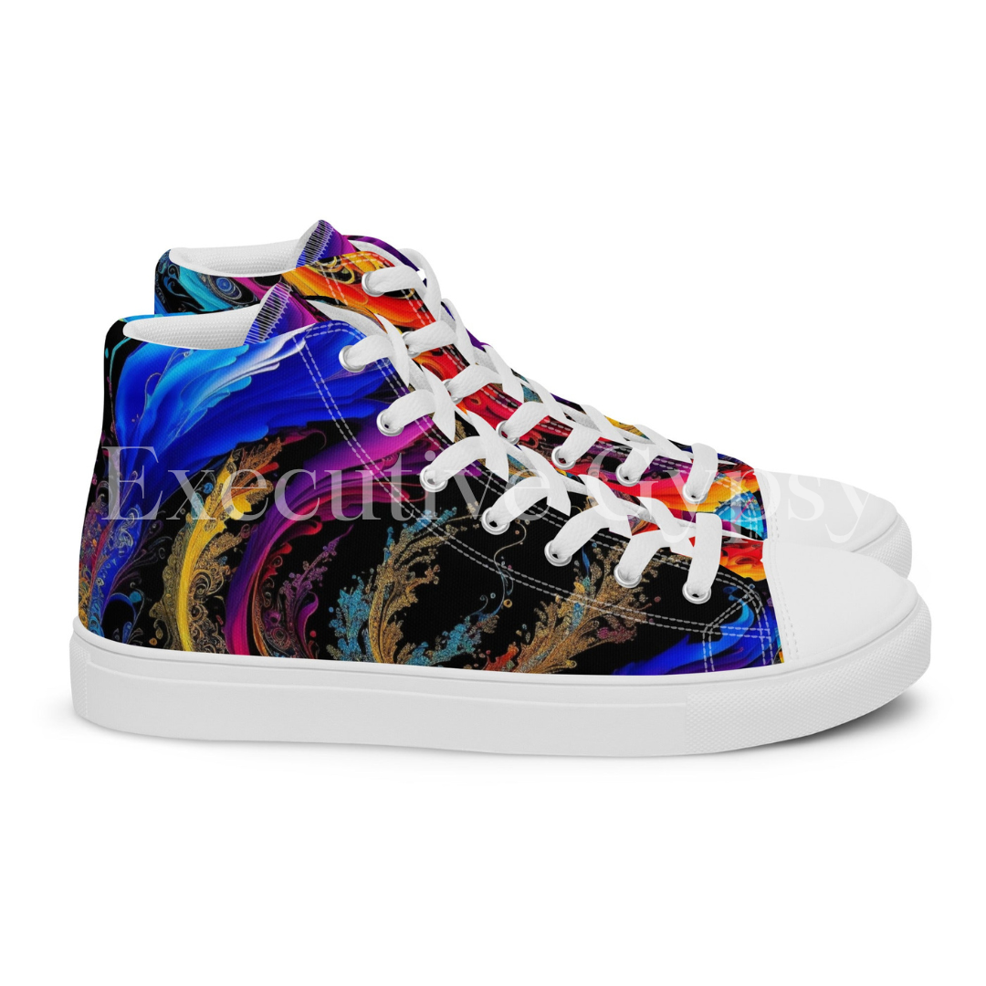 Joy Swirl Men’s high top canvas shoes