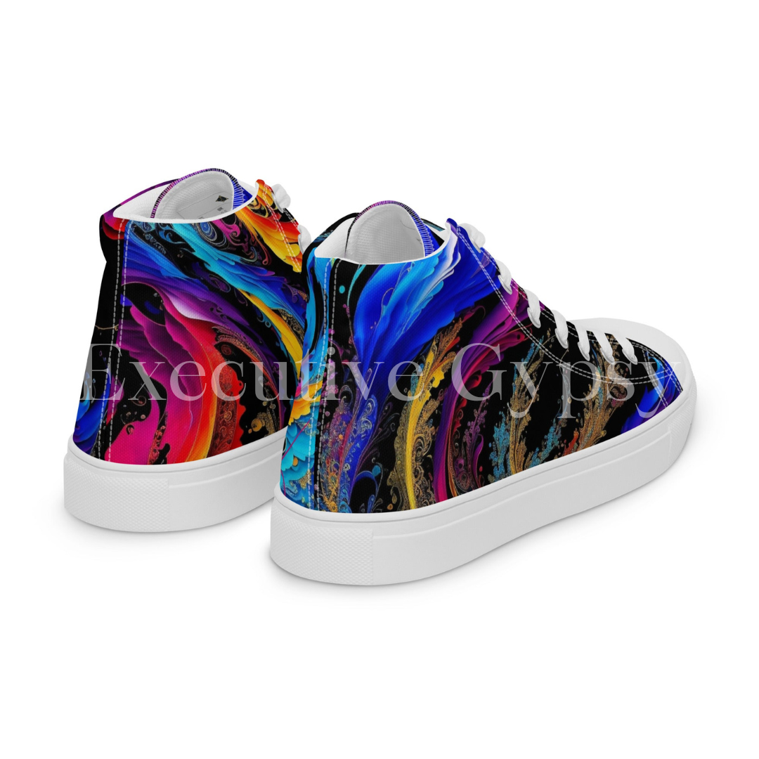 Joy Swirl Men’s high top canvas shoes