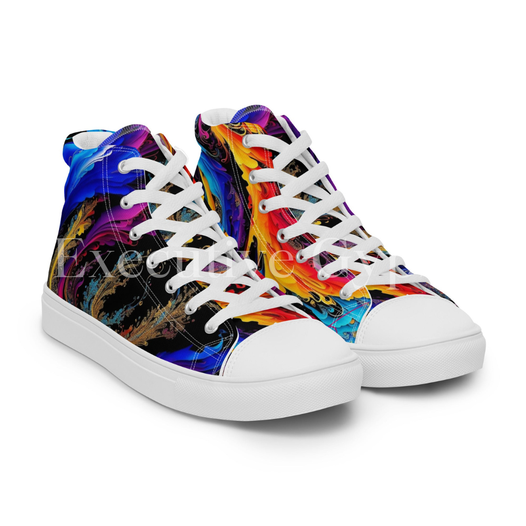 Joy Swirl Men’s high top canvas shoes