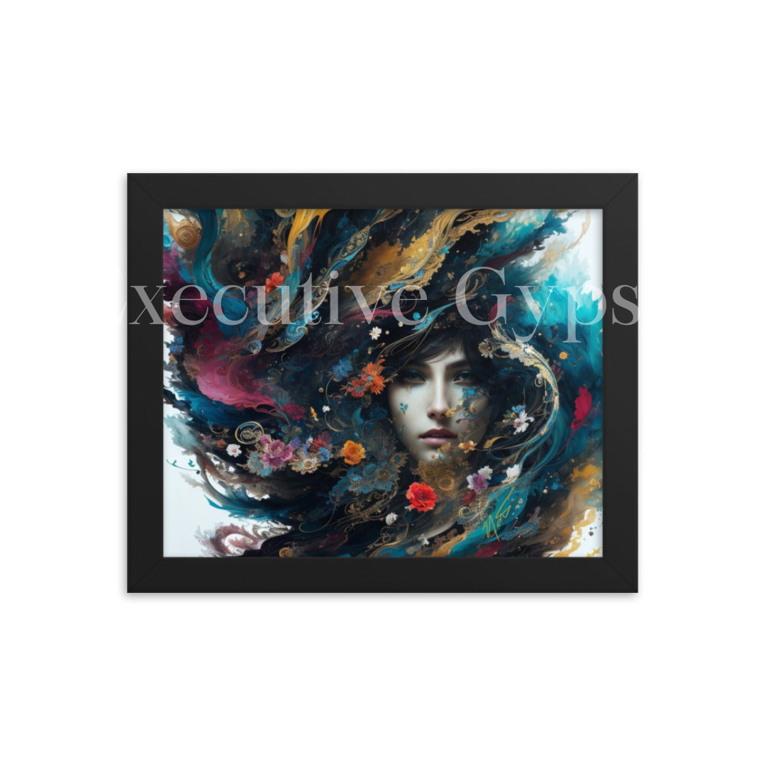 Floral Nebula Framed Print