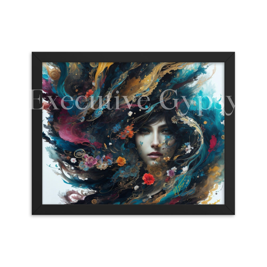 Floral Nebula Framed Print