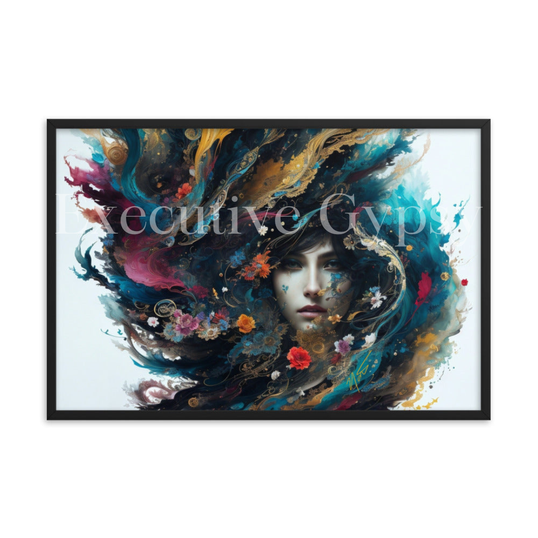 Floral Nebula Framed Print